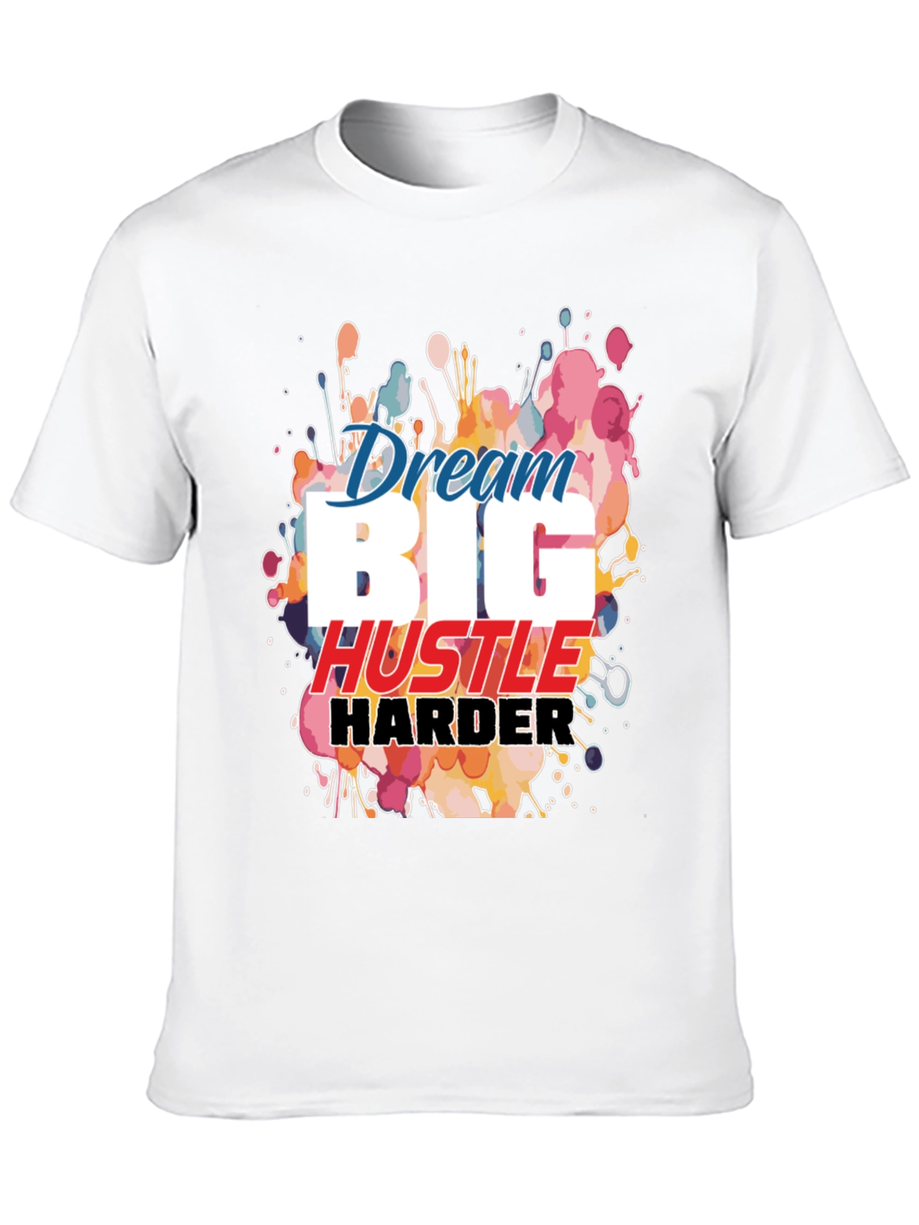 Dream Big Hustle Harder Black Graphic Tee