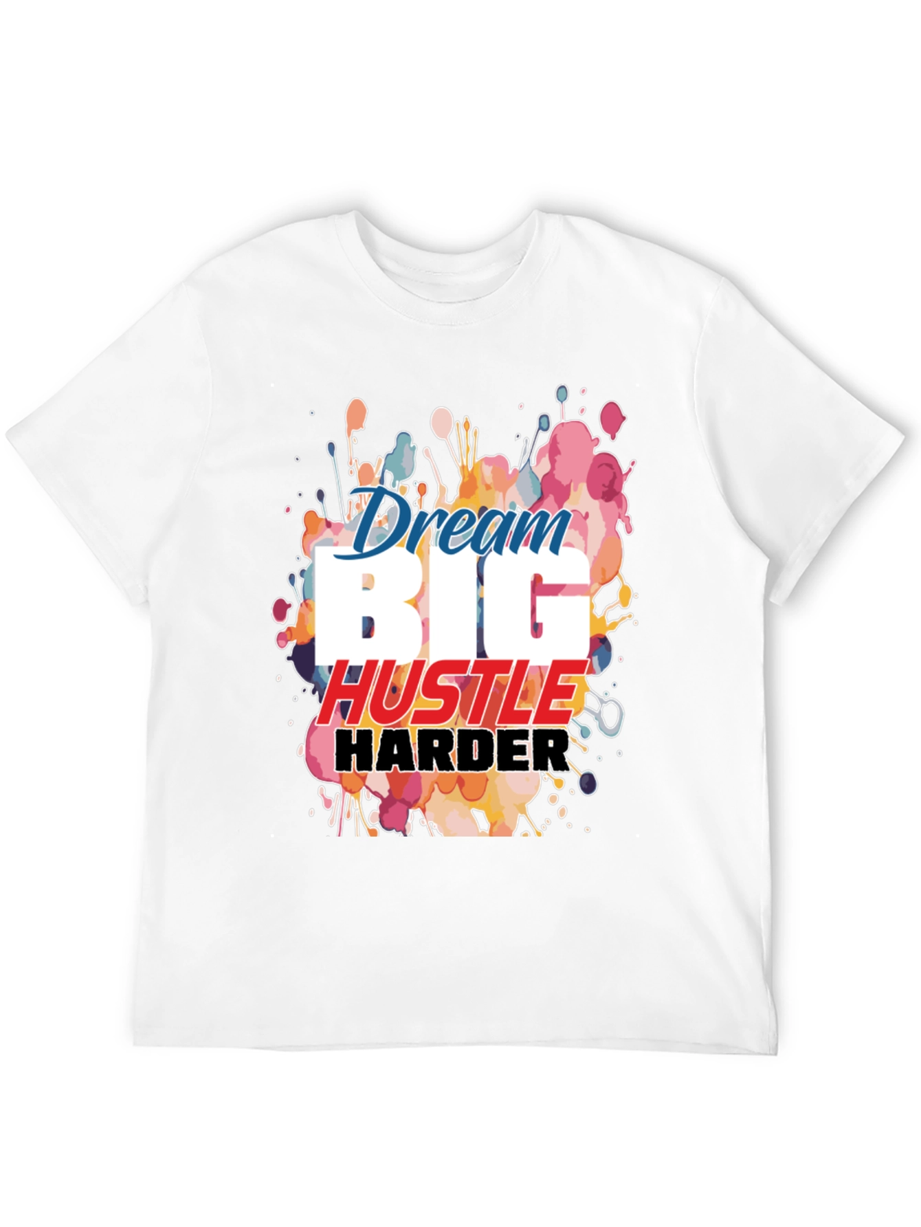 Dream Big Hustle Harder Black Graphic Tee