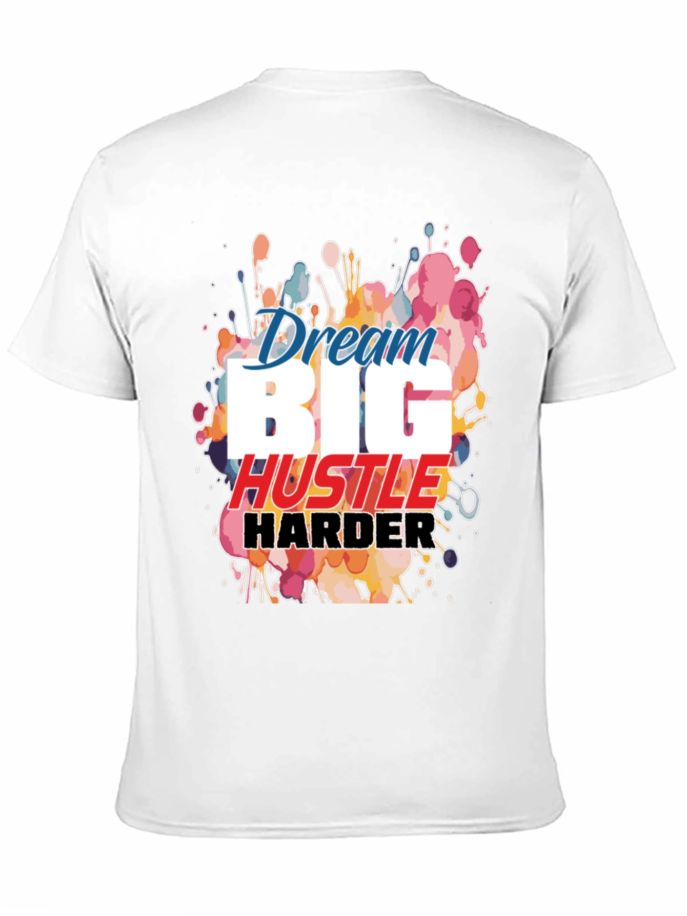 Dream Big Hustle Harder Black Graphic Tee