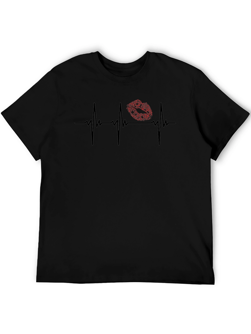 Heartbeat Lips T-Shirt - Love Pulse Tee