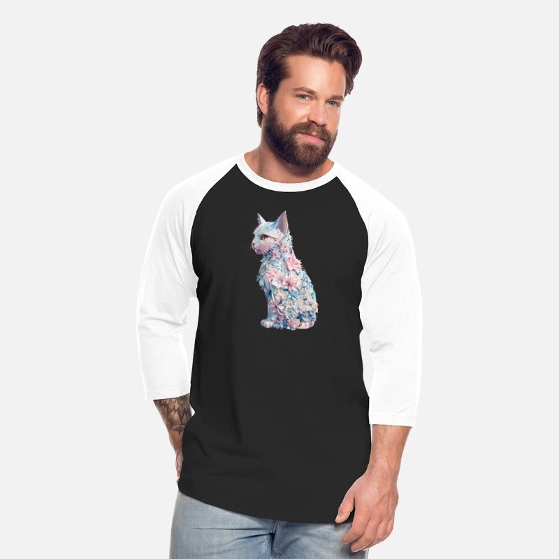 3D Origami Cat With Floral Patterns