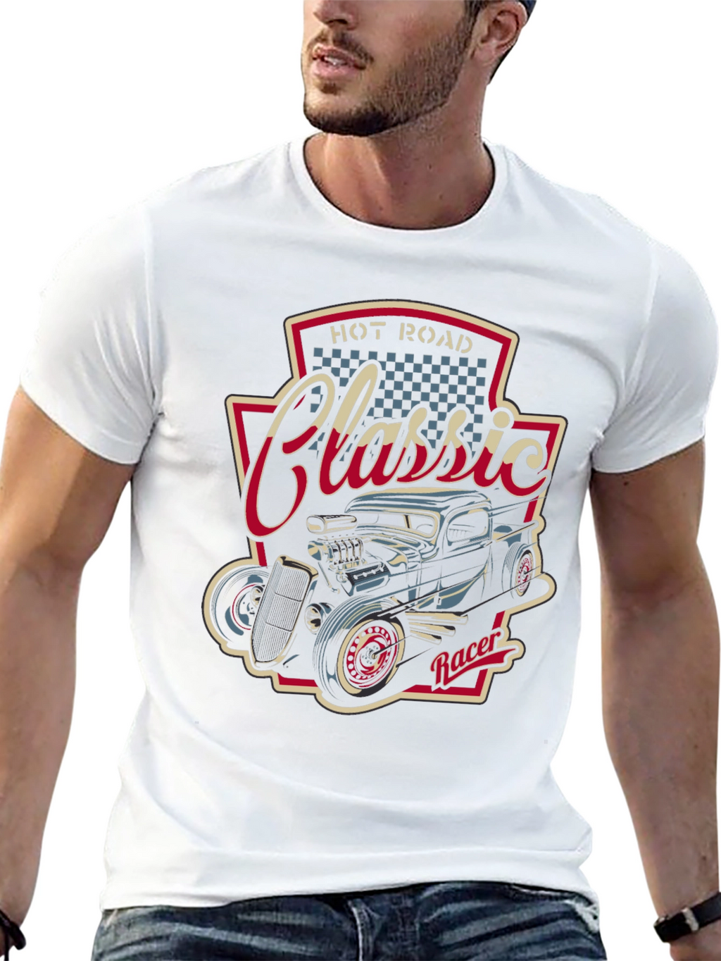 Classic Hot Rod Racer Graphic T-Shirt