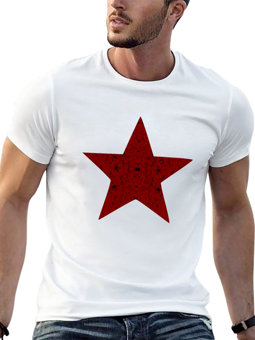 Red Star Graphic Black T-Shirt