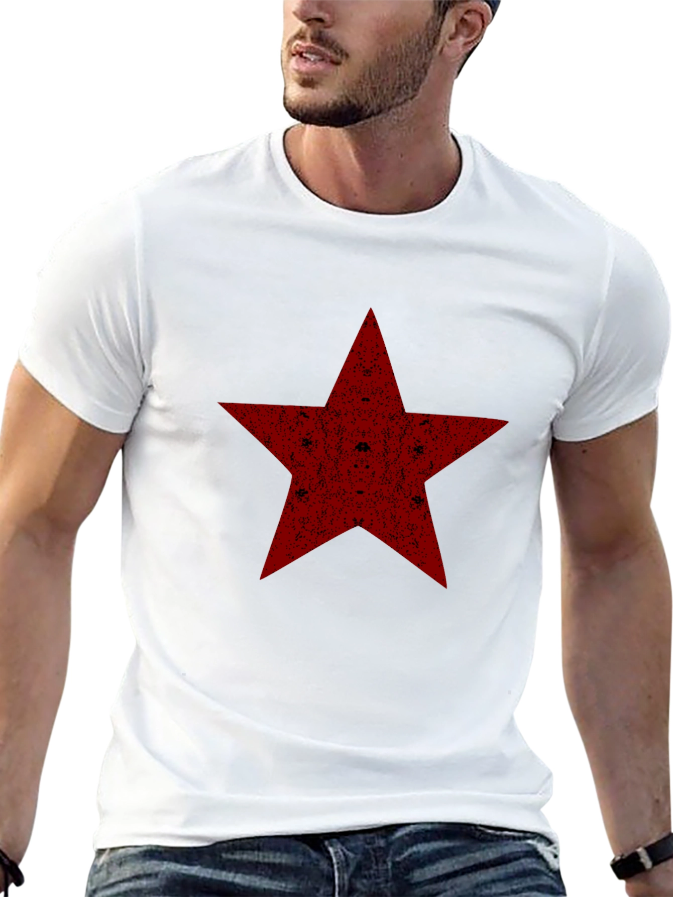 Red Star Graphic Black T-Shirt