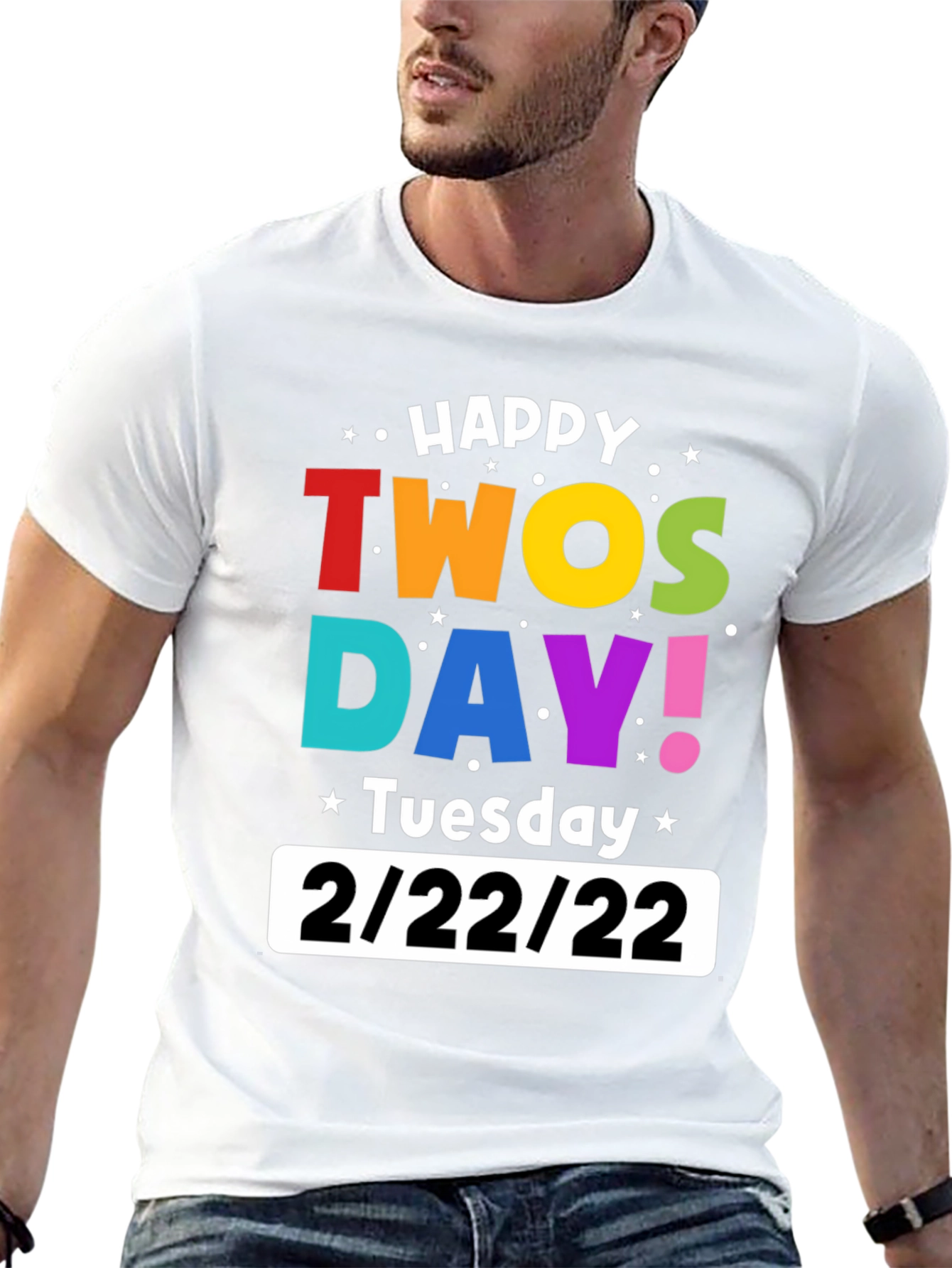 Happy Twosday 2/22/22 Black Graphic T-Shirt