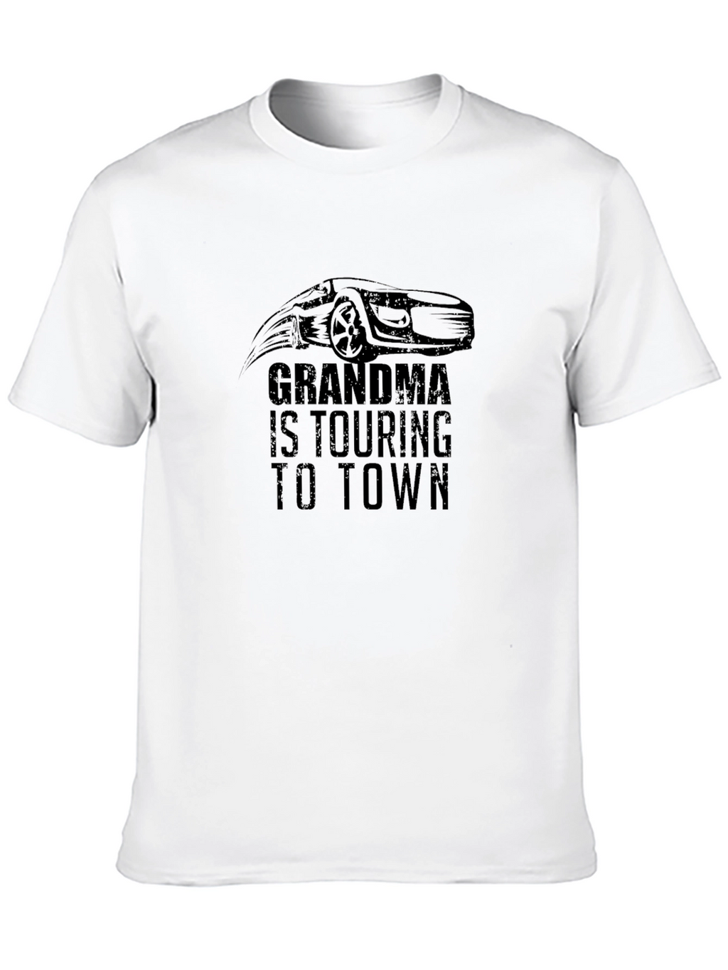 Grandma Touring to Town Black T-Shirt