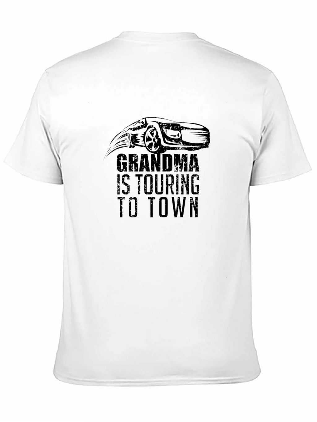 Grandma Touring to Town Black T-Shirt