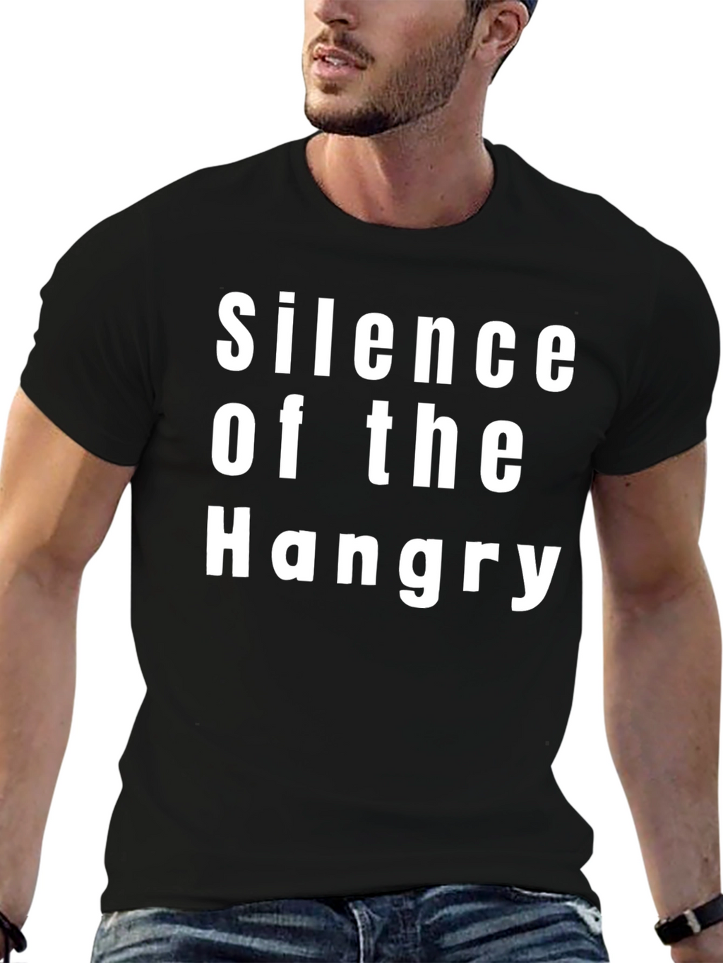 Silence of the Hangry Black Graphic Tee