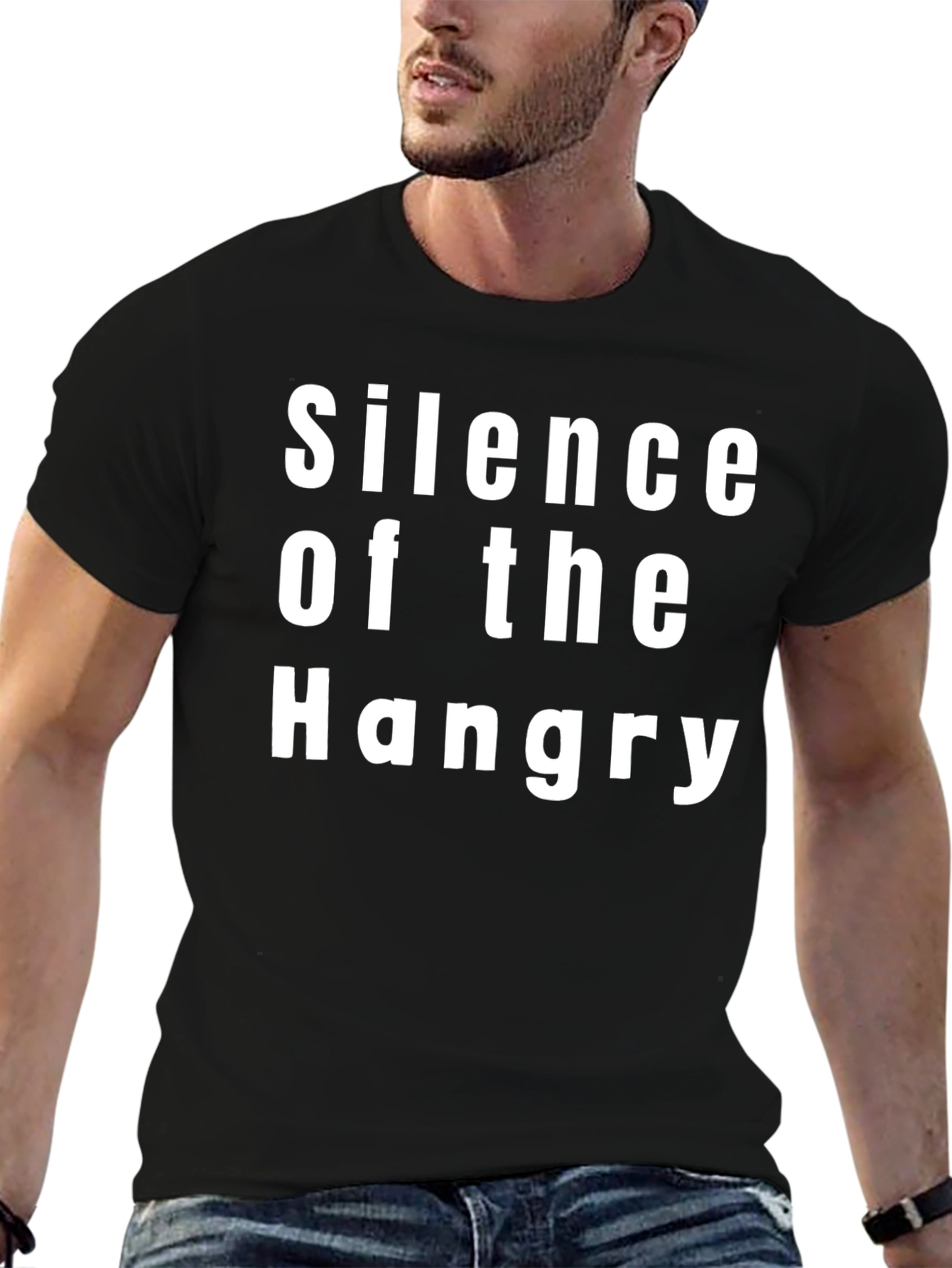 Silence of the Hangry Black Graphic Tee
