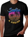 Sunshine & Singing Black Graphic T-Shirt