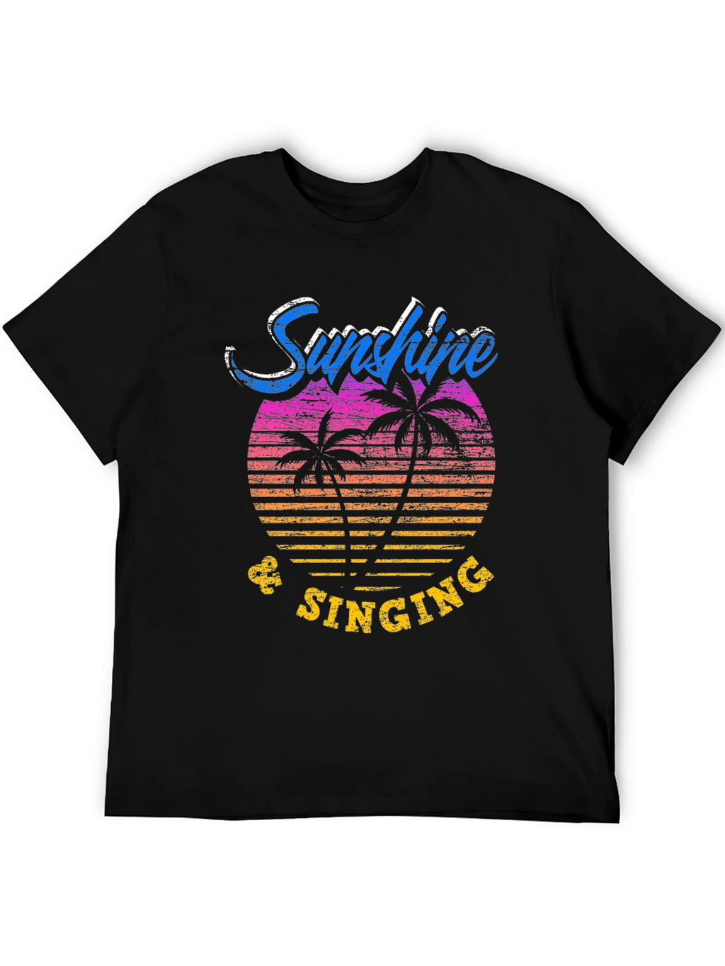 Sunshine & Singing Black Graphic T-Shirt