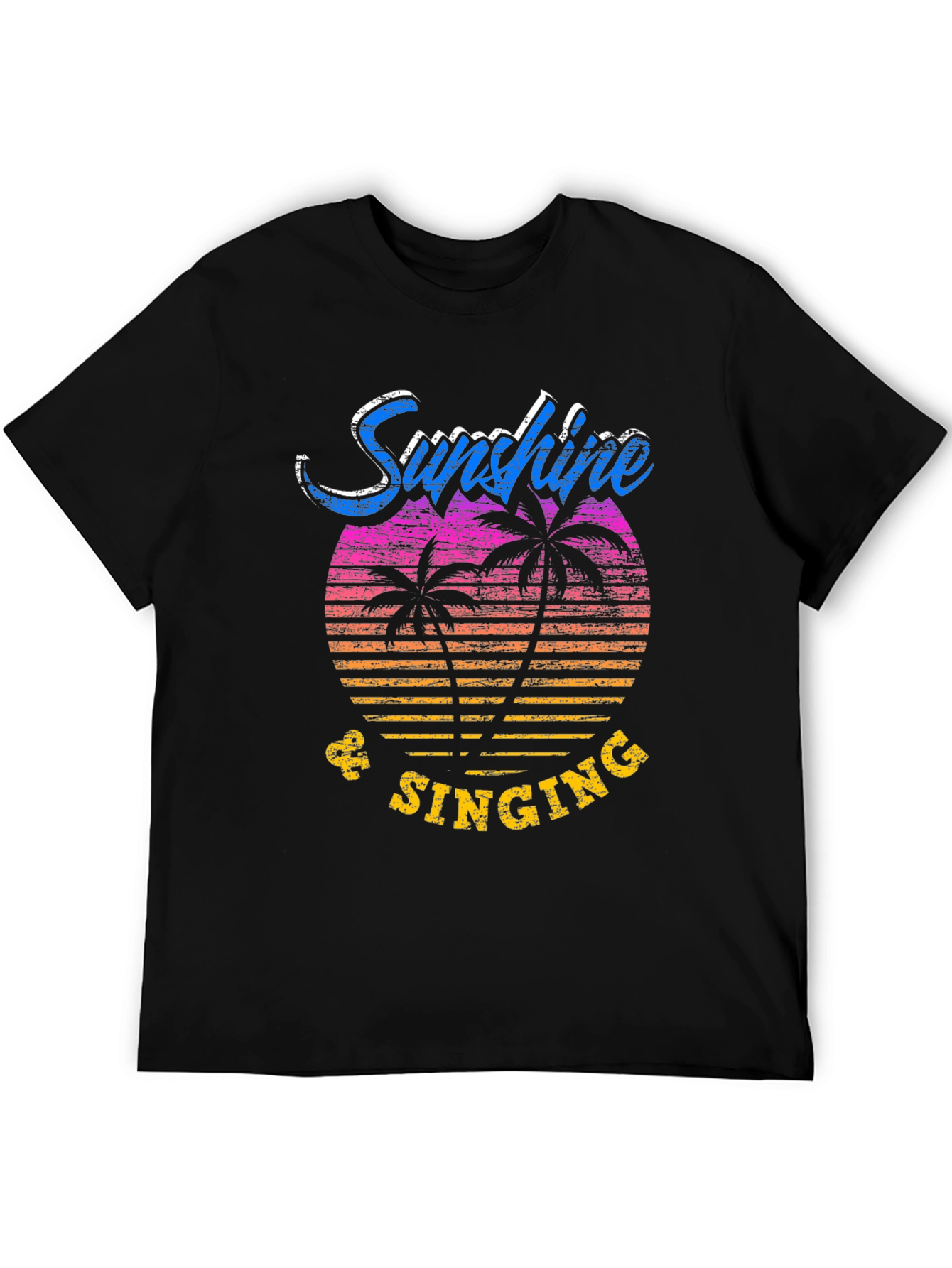 Sunshine & Singing Black Graphic T-Shirt