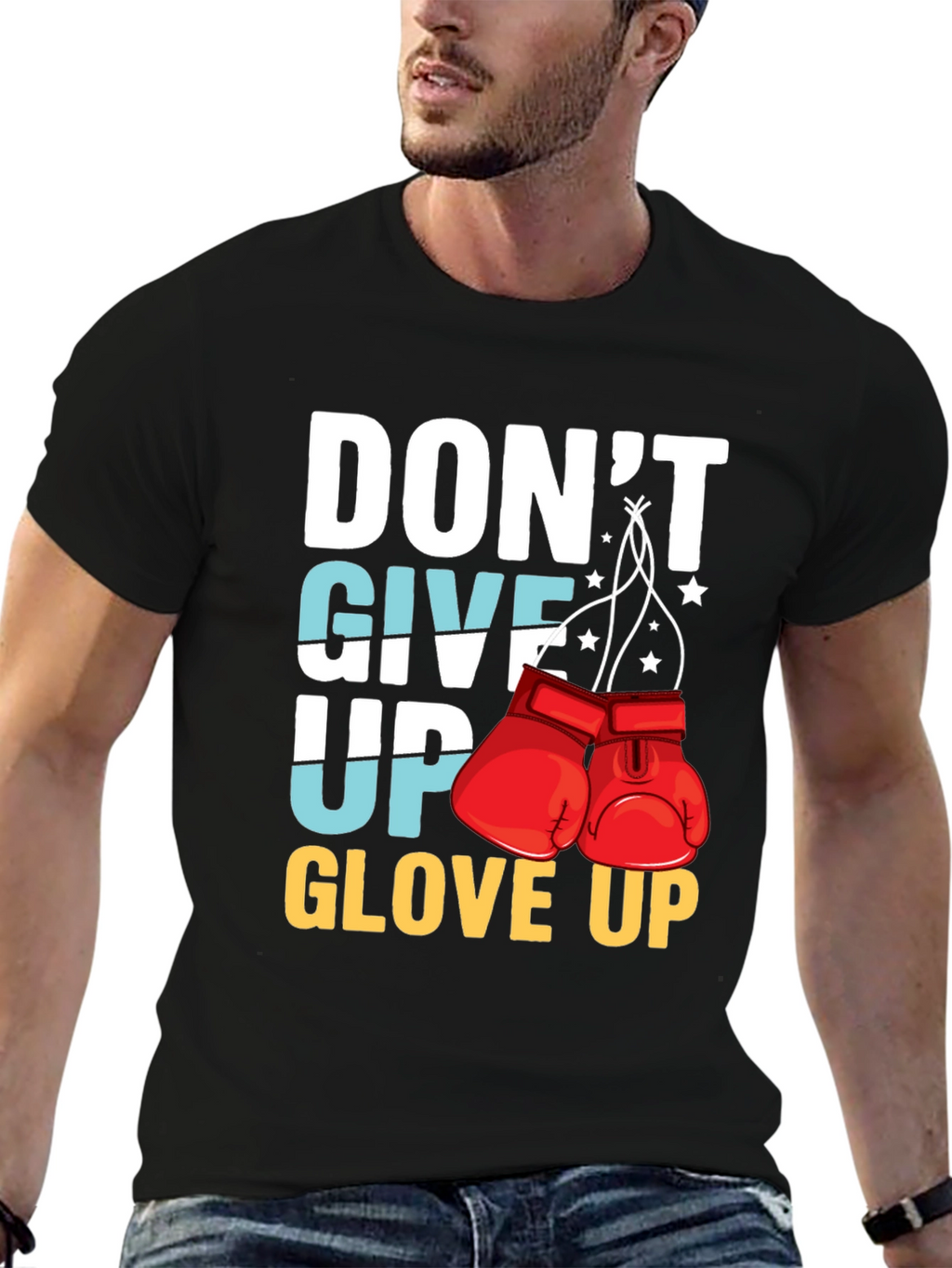 Dont Give Up Glove Up Graphic Tee