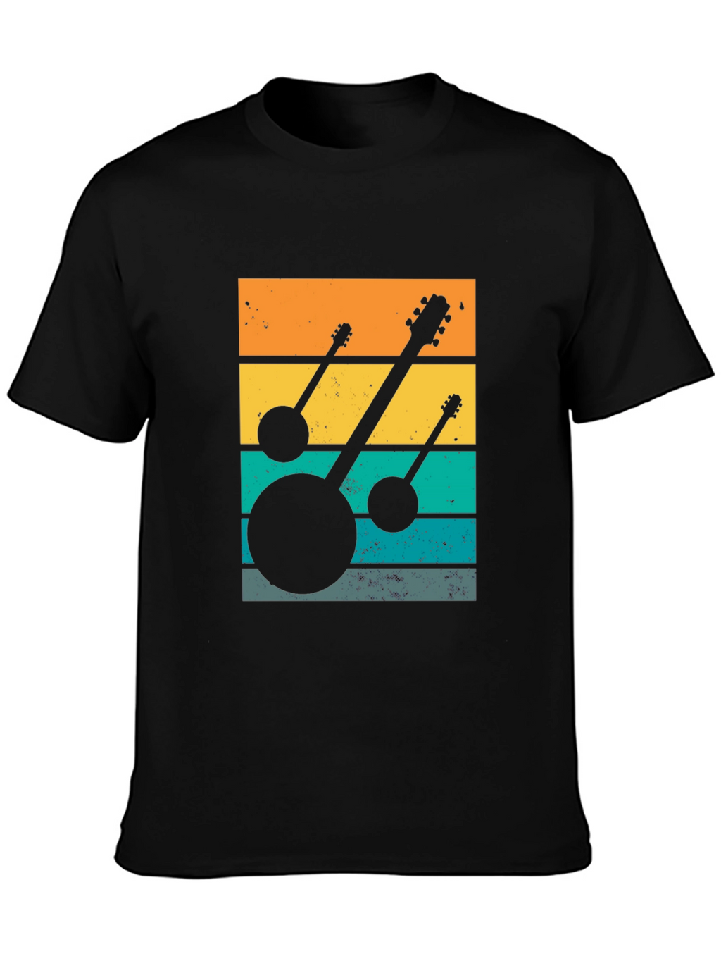 Retro Banjo Sunset T-Shirt - Music Lover Tee