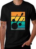 Retro Banjo Sunset T-Shirt - Music Lover Tee