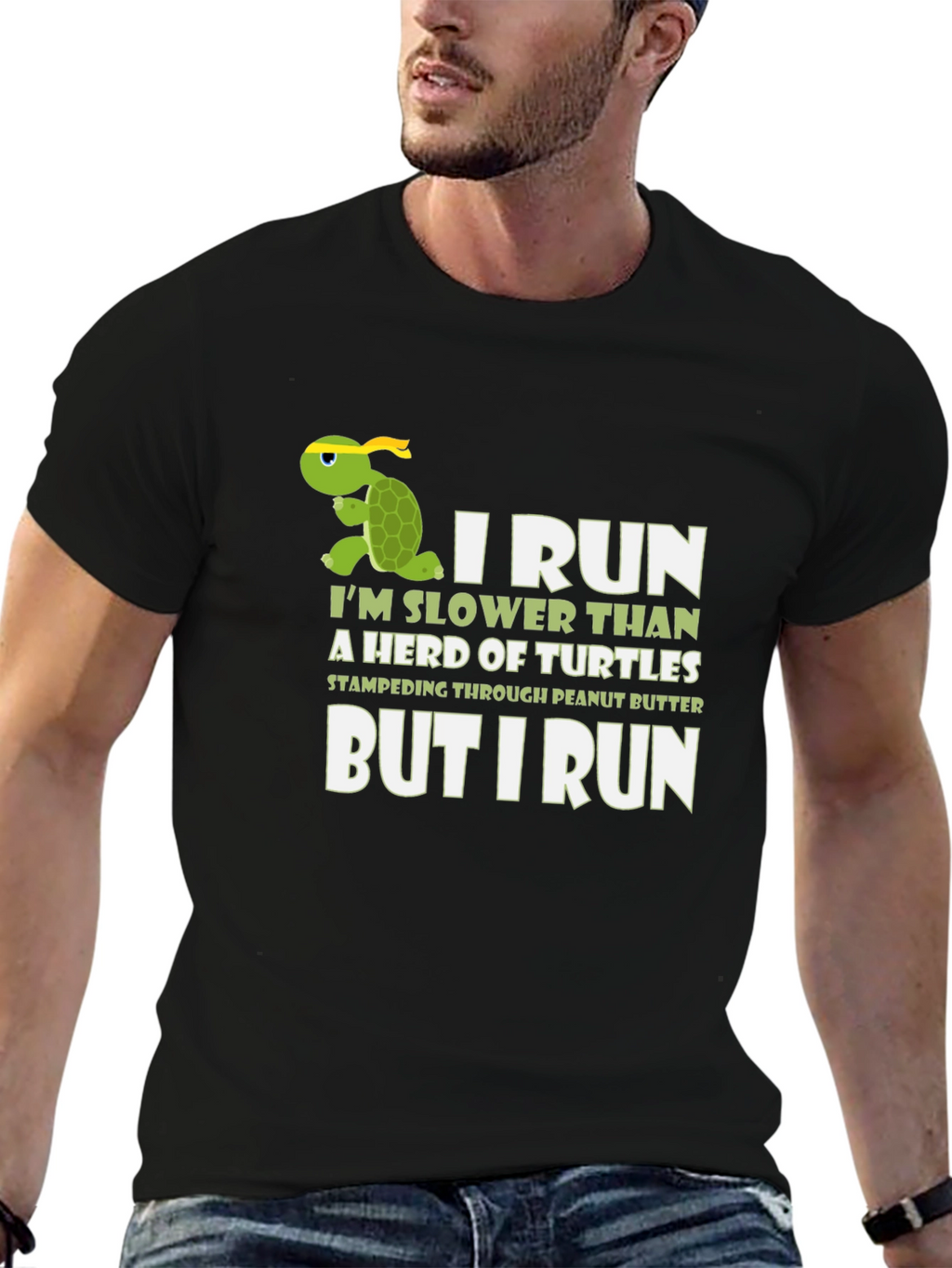 Funny Turtle Running T-Shirt - I Run Slower