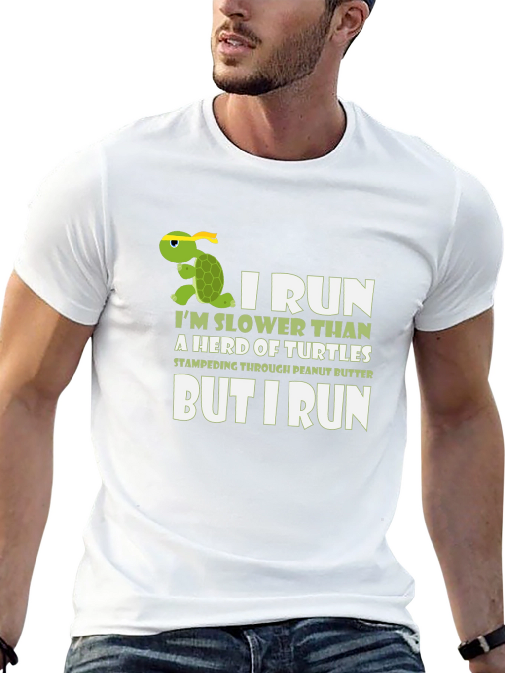 Funny Turtle Running T-Shirt - I Run Slower
