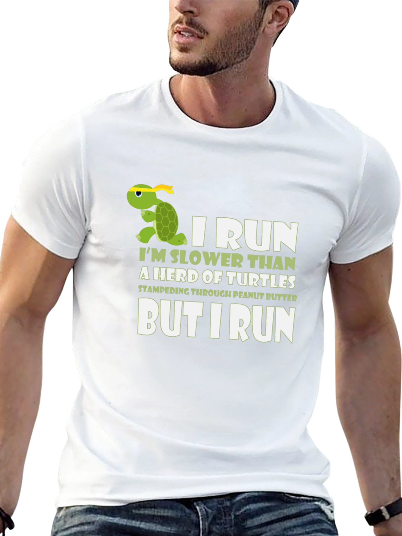 Funny Turtle Running T-Shirt - I Run Slower