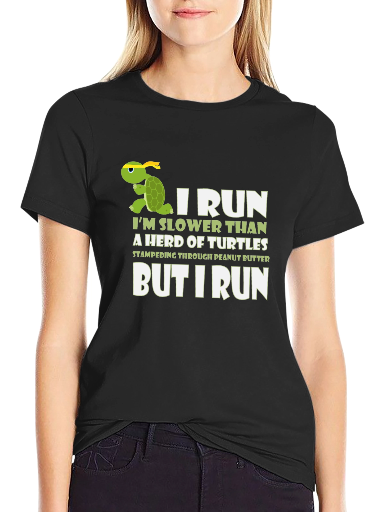 Funny Turtle Running T-Shirt - I Run Slower