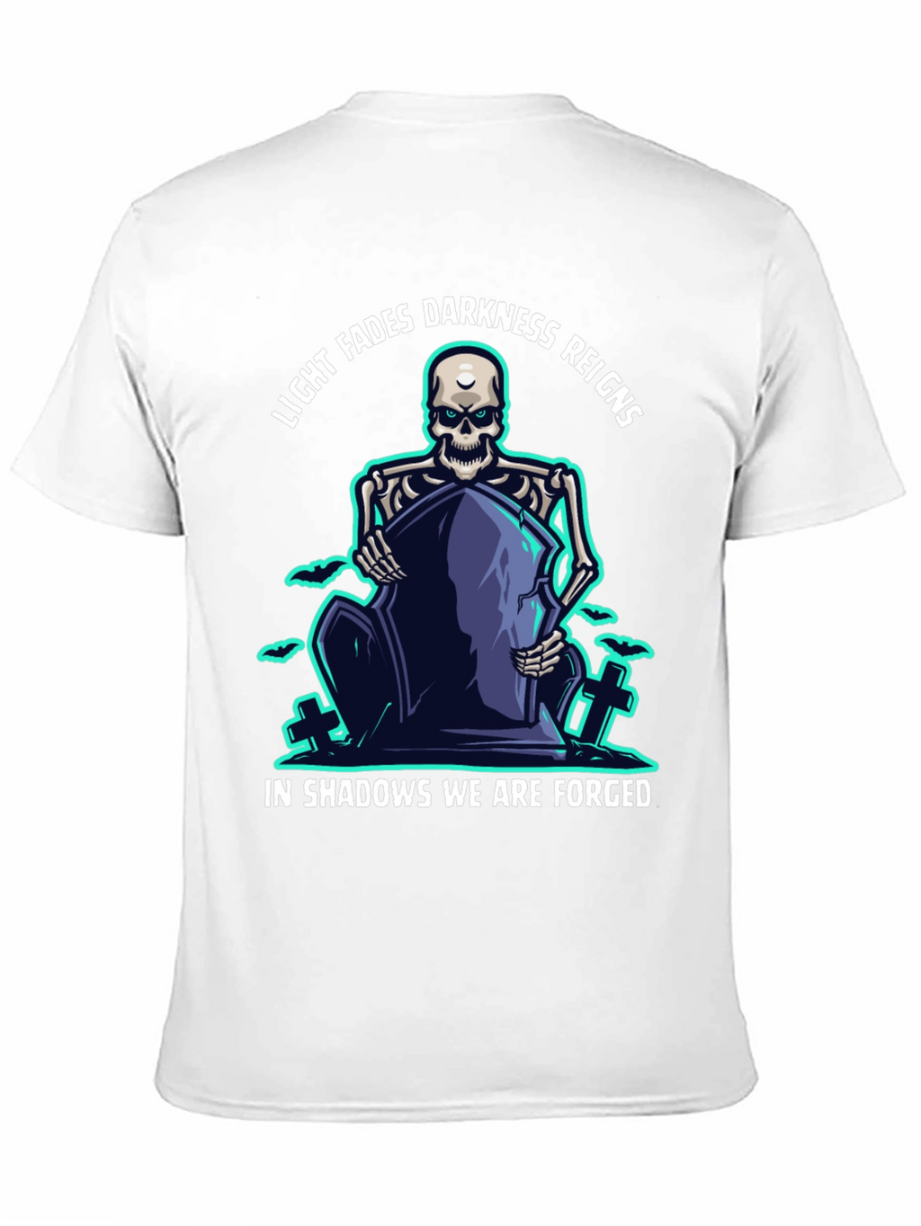 Darkness Reigns Skeleton Graphic T-Shirt