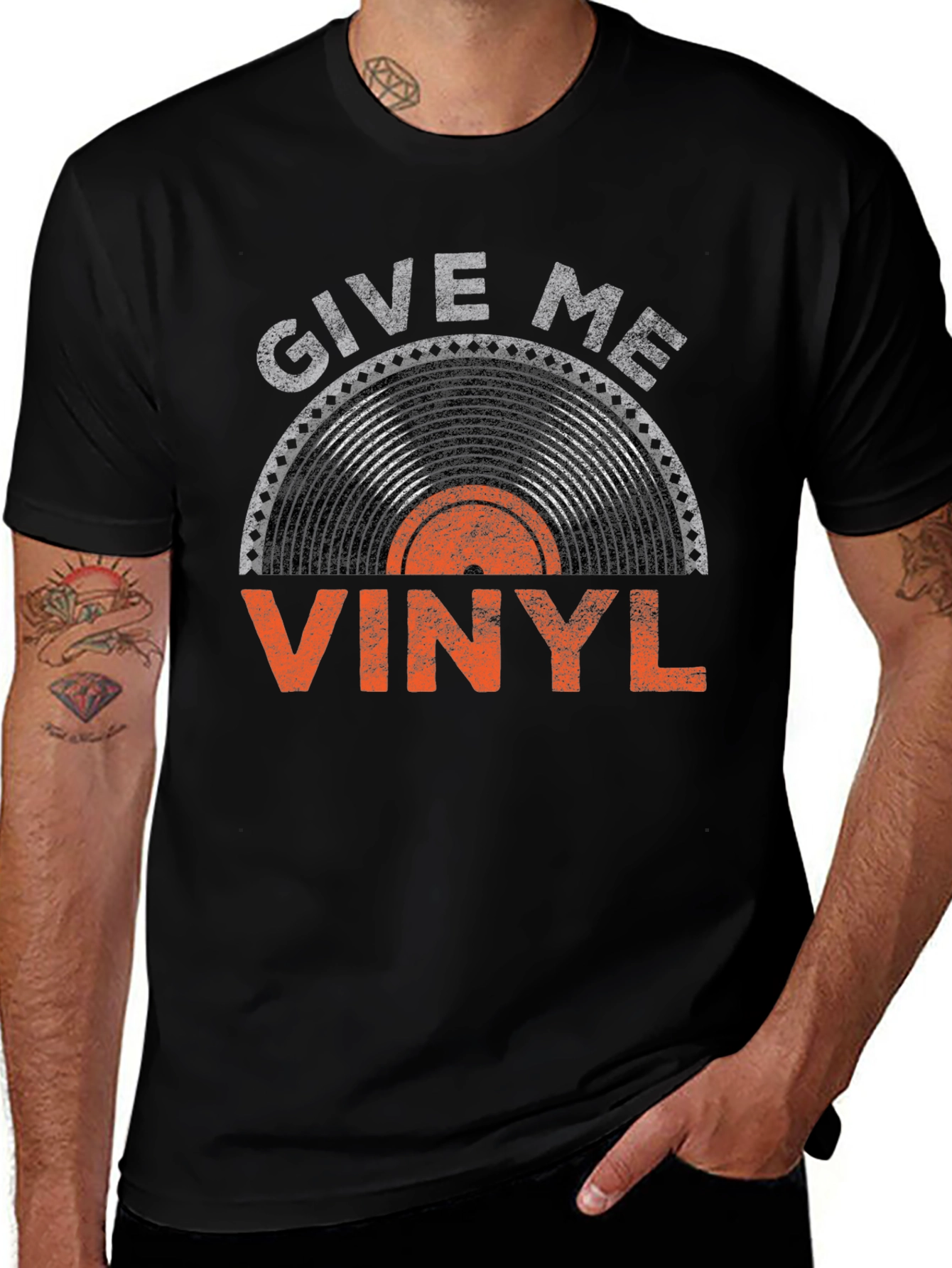 Give Me Vinyl Graphic Tee - Music Lover Shirt