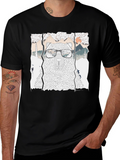 Hipster Bear Graphic Tee - Cool Mountain Design