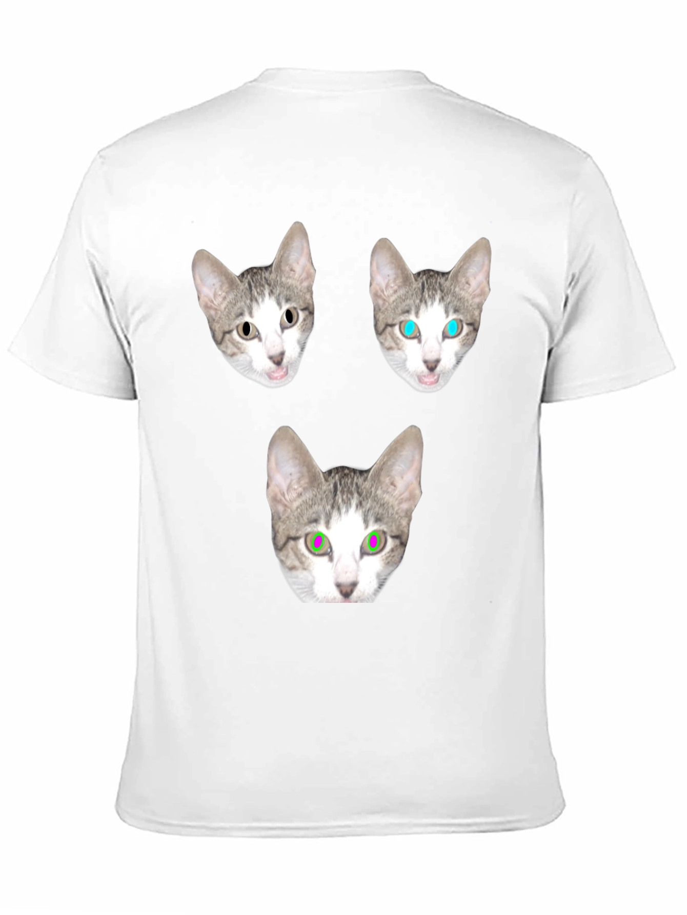 Cat Head T-Shirt - Funny Graphic Tee
