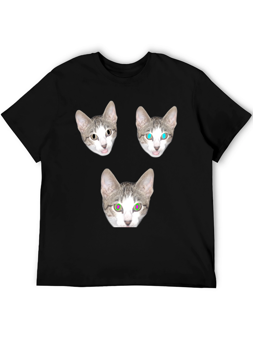 Cat Head T-Shirt - Funny Graphic Tee