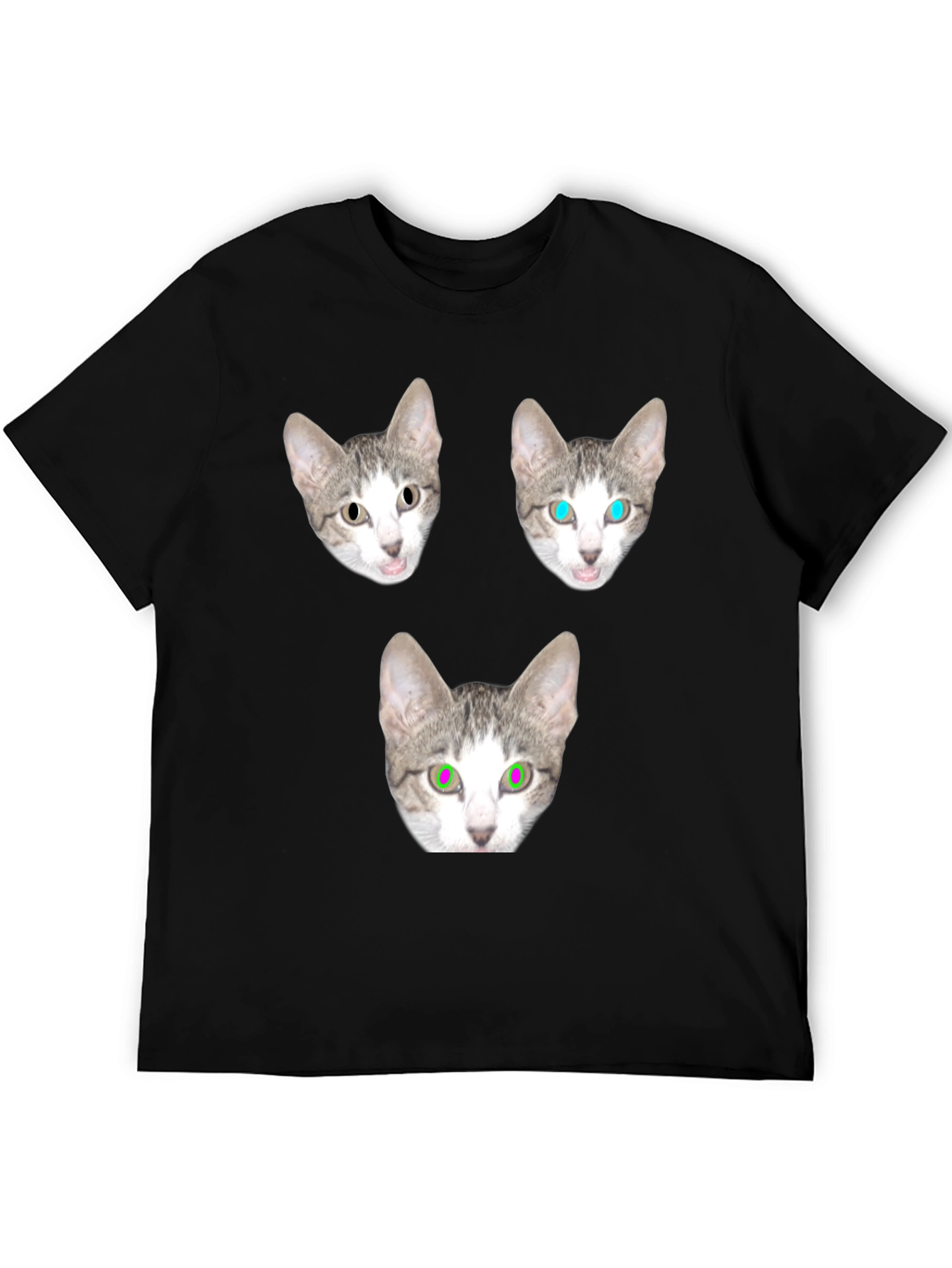 Cat Head T-Shirt - Funny Graphic Tee