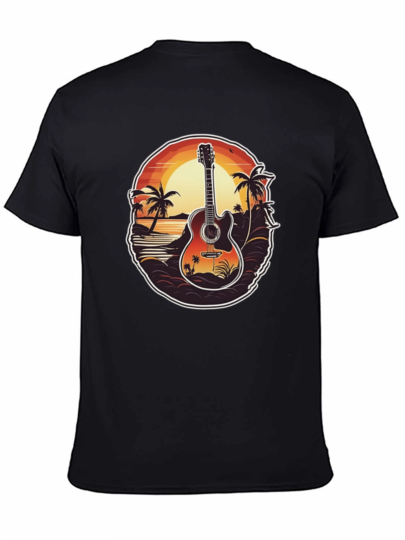 Sunset Guitar Graphic Tee - Island Vibe