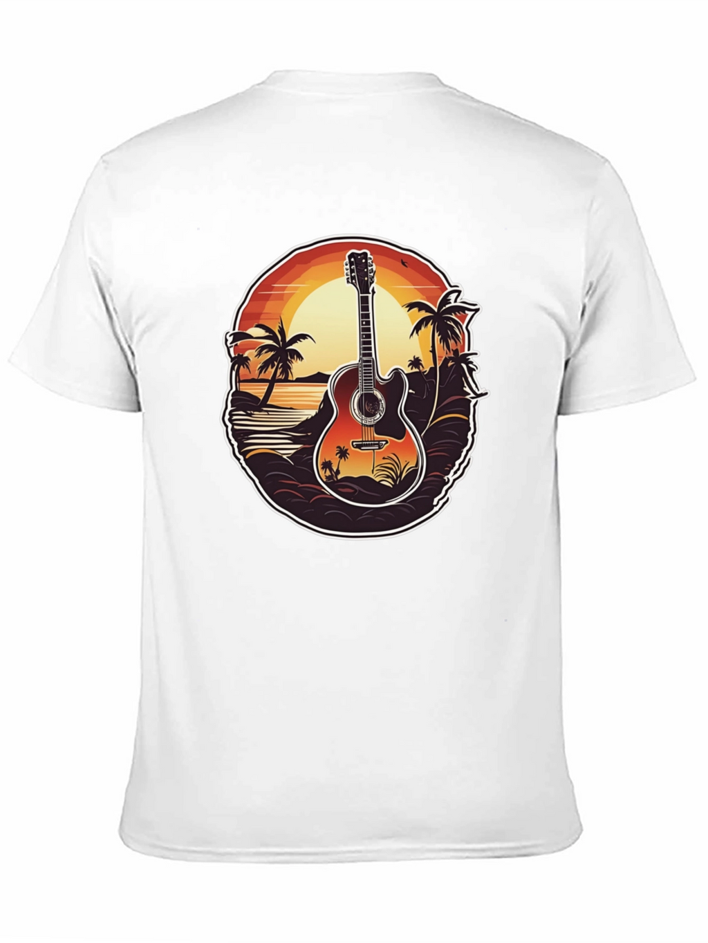 Sunset Guitar Graphic Tee - Island Vibe