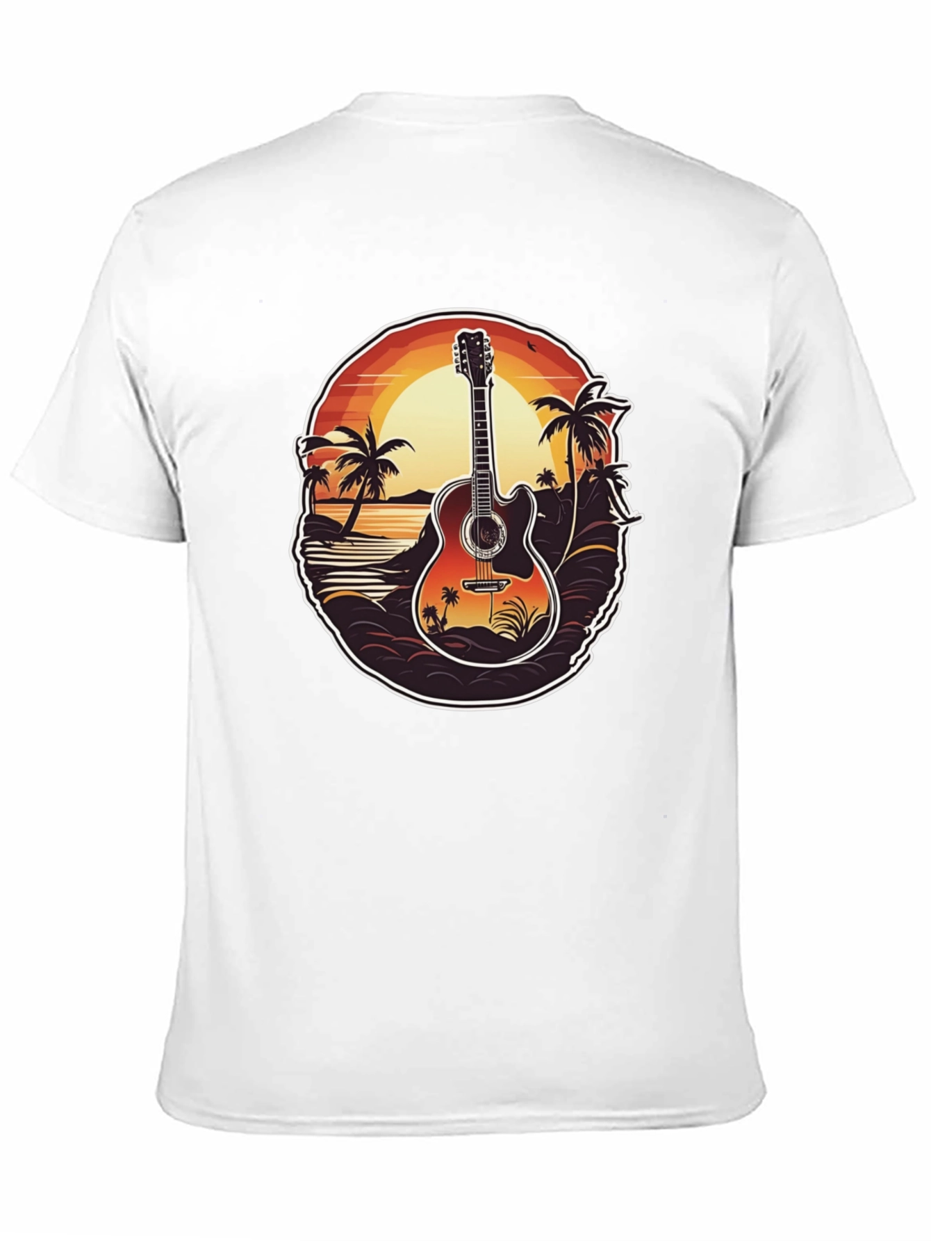 Sunset Guitar Graphic Tee - Island Vibe