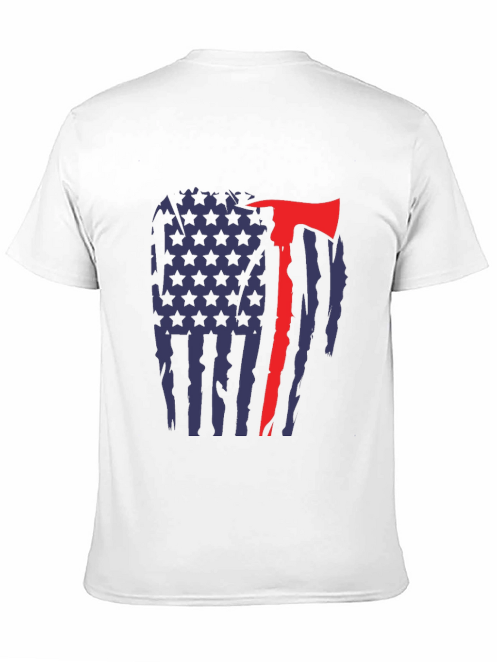 Firefighter Axe Flag Graphic T-Shirt
