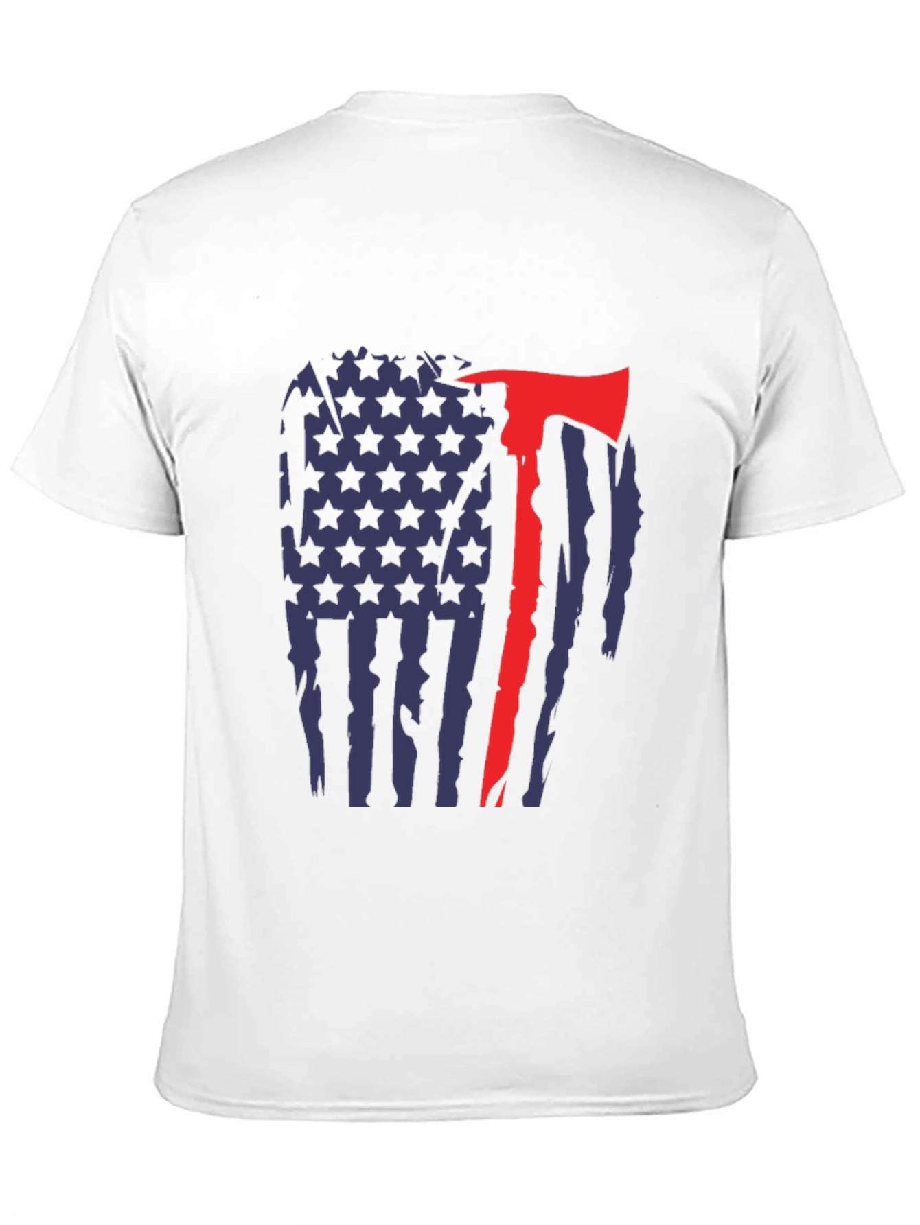 Firefighter Axe Flag Graphic T-Shirt