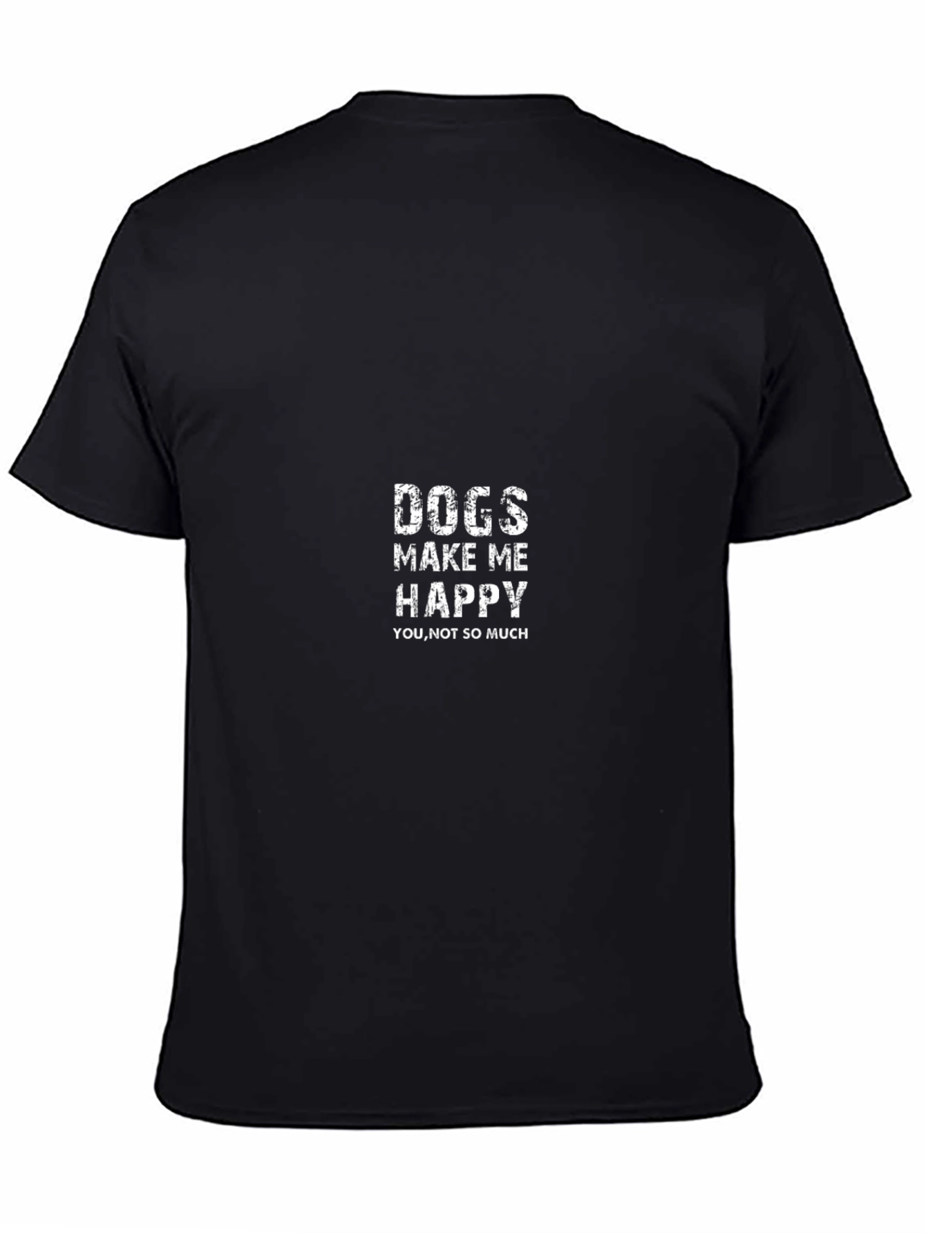 Dogs Make Me Happy Graphic Tee Black