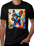 Vibrant French Bulldog Graphic Tee