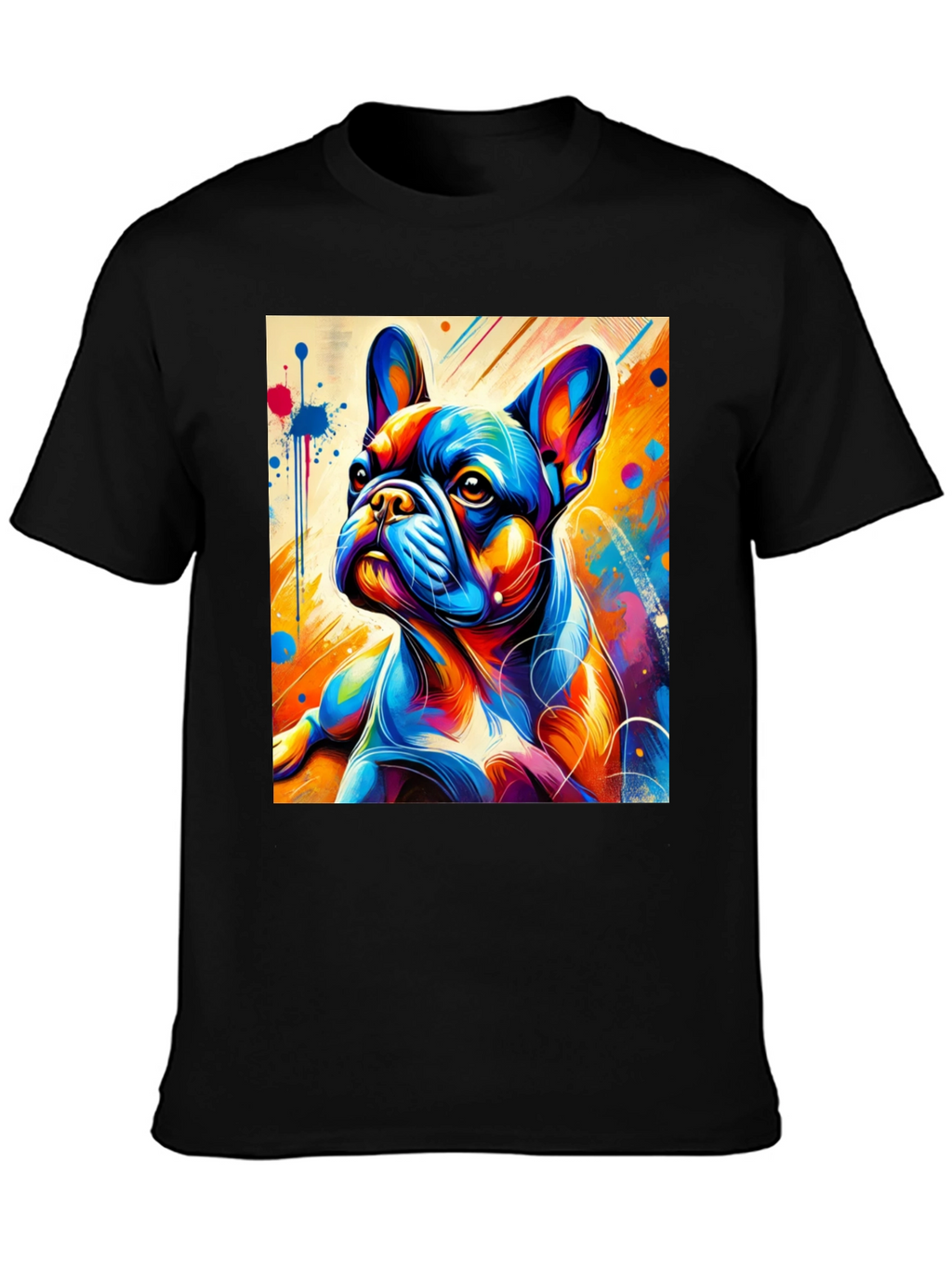 Vibrant French Bulldog Graphic Tee