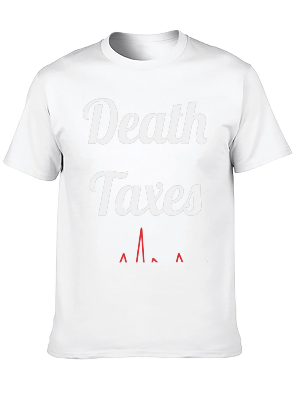 Death Taxes Heartbeat Black Graphic Tee