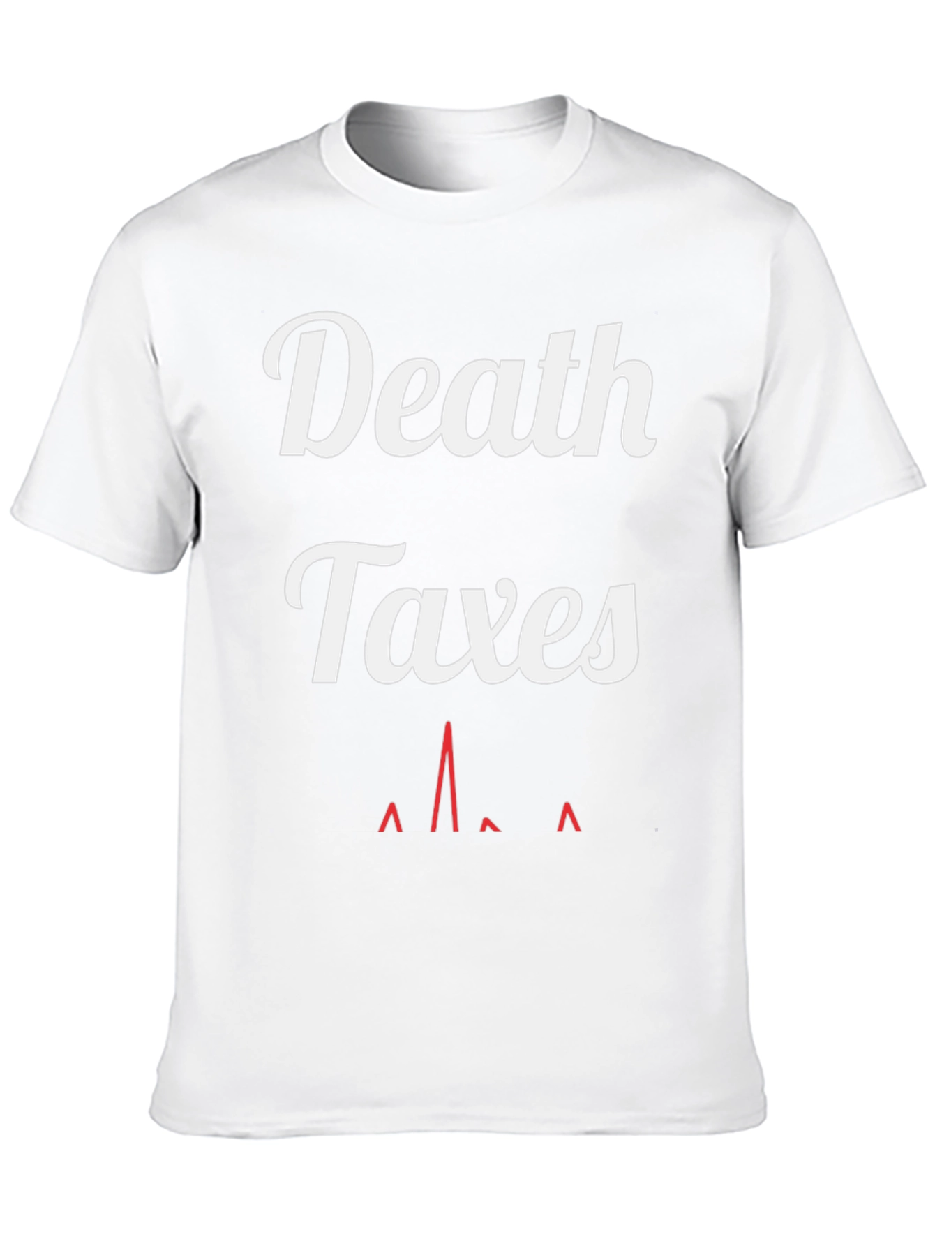 Death Taxes Heartbeat Black Graphic Tee
