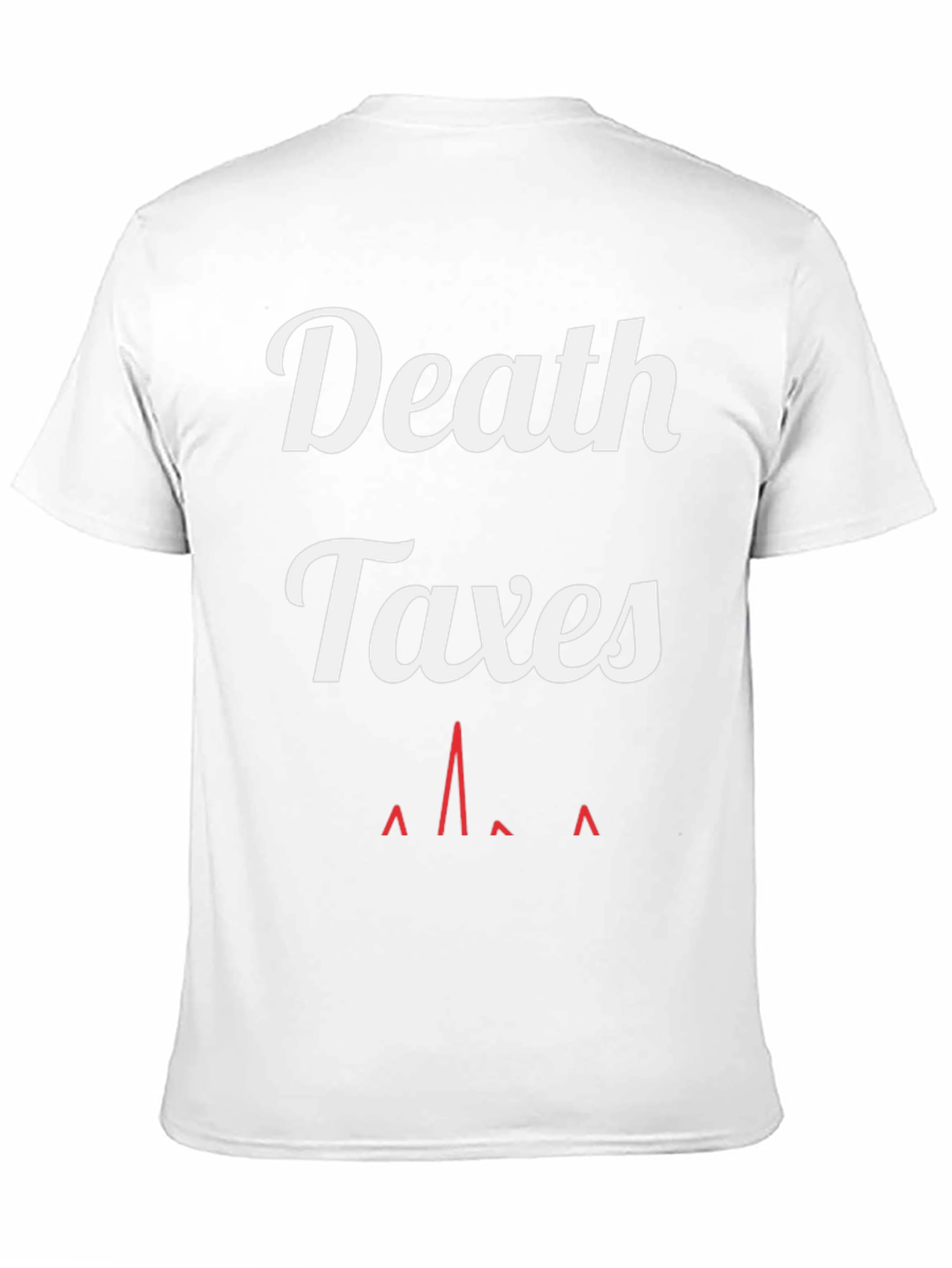 Death Taxes Heartbeat Black Graphic Tee