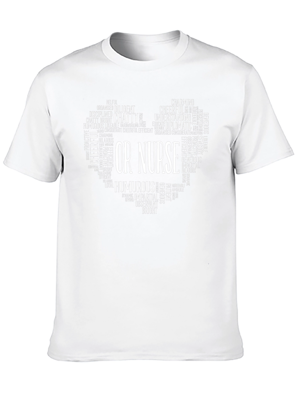 OR Nurse Heart Word Art T-Shirt