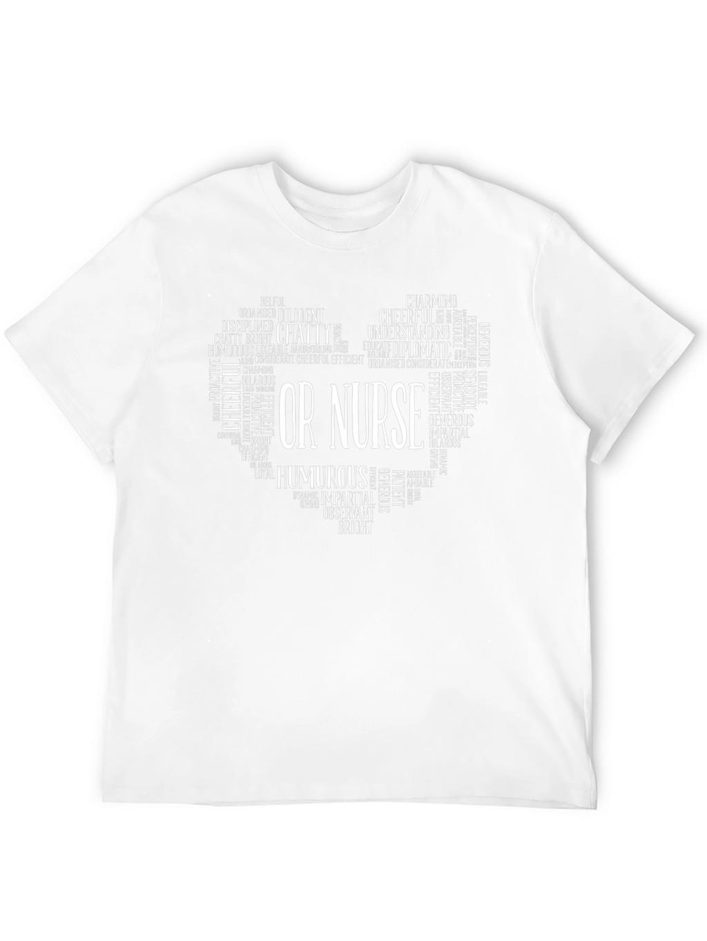 OR Nurse Heart Word Art T-Shirt