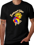 Summer Time Fun T-Shirt - Black Crew Neck