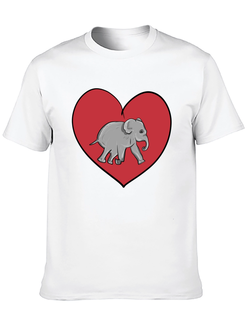 Elephant Heart Graphic Tee - Black