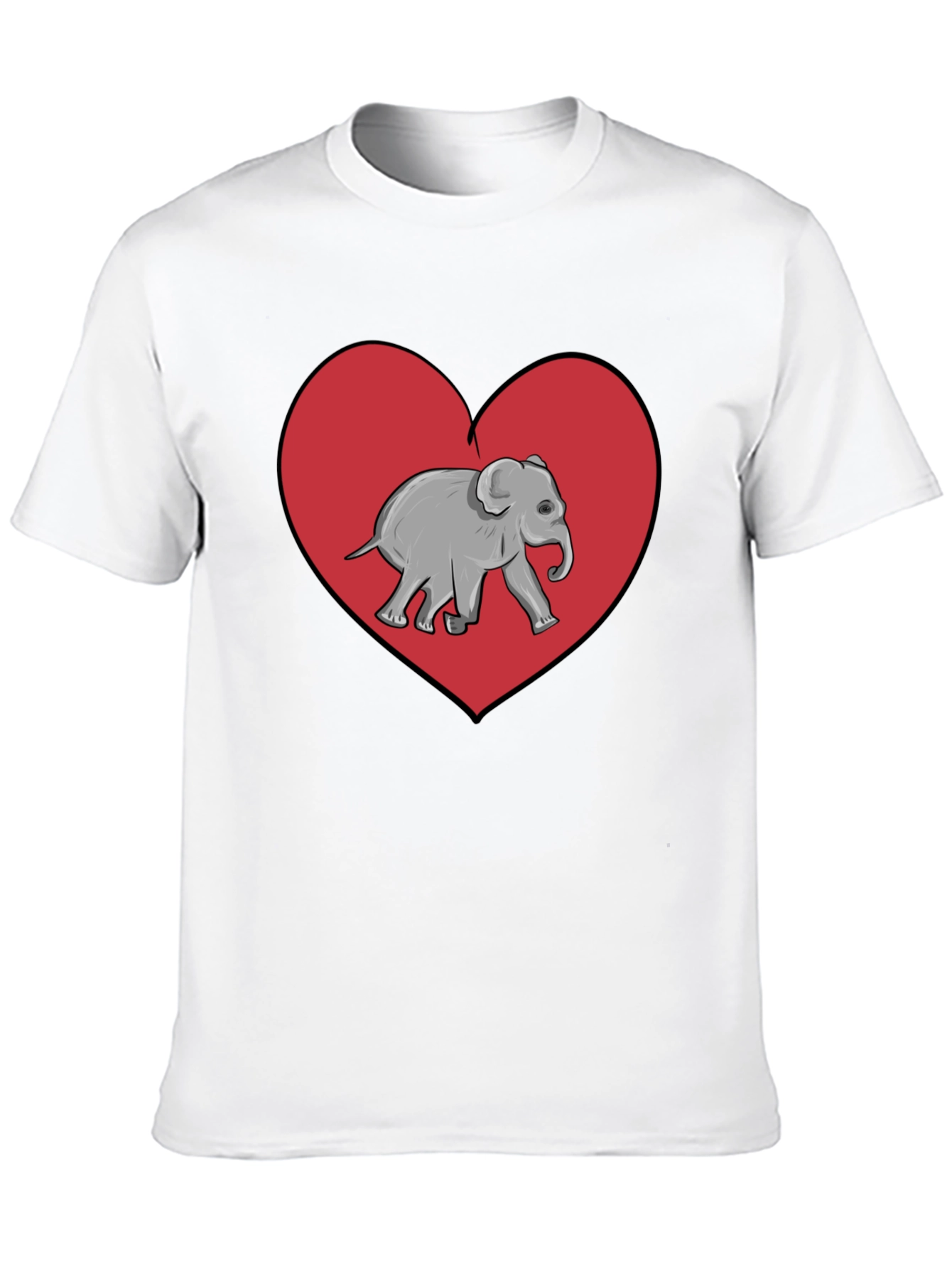 Elephant Heart Graphic Tee - Black
