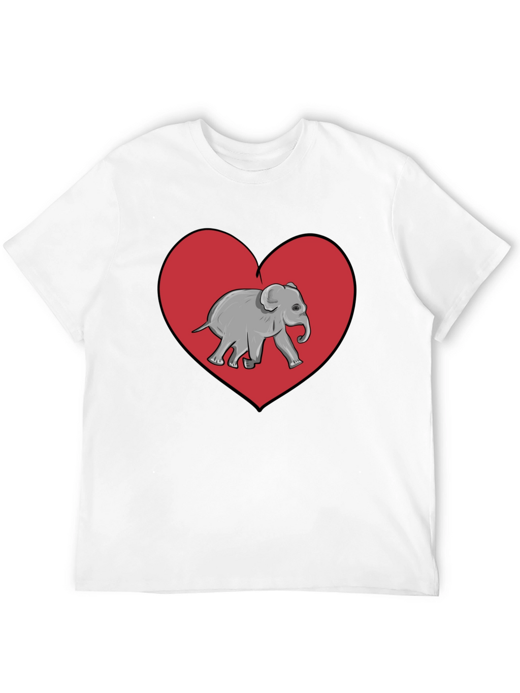 Elephant Heart Graphic Tee - Black