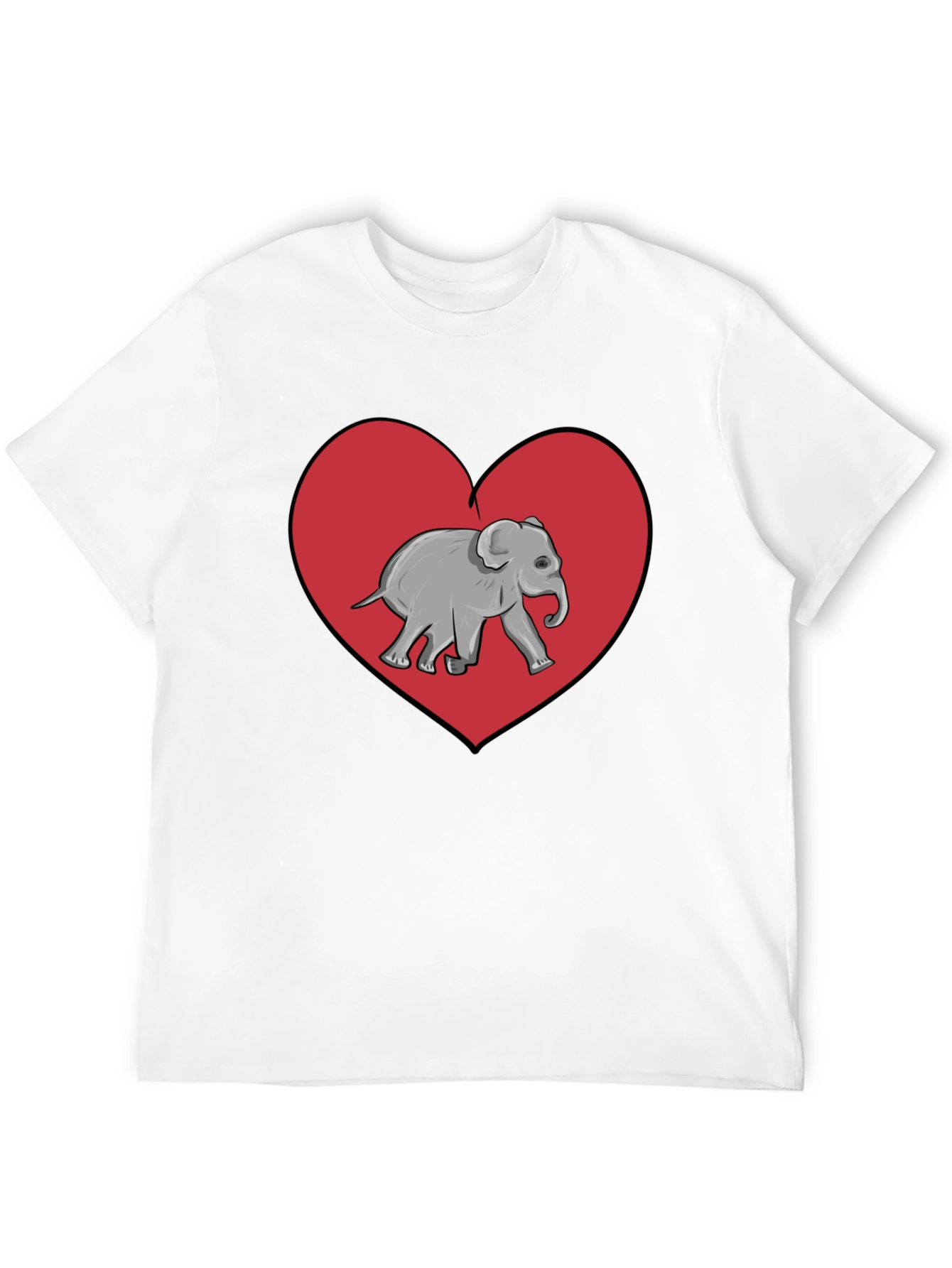 Elephant Heart Graphic Tee - Black