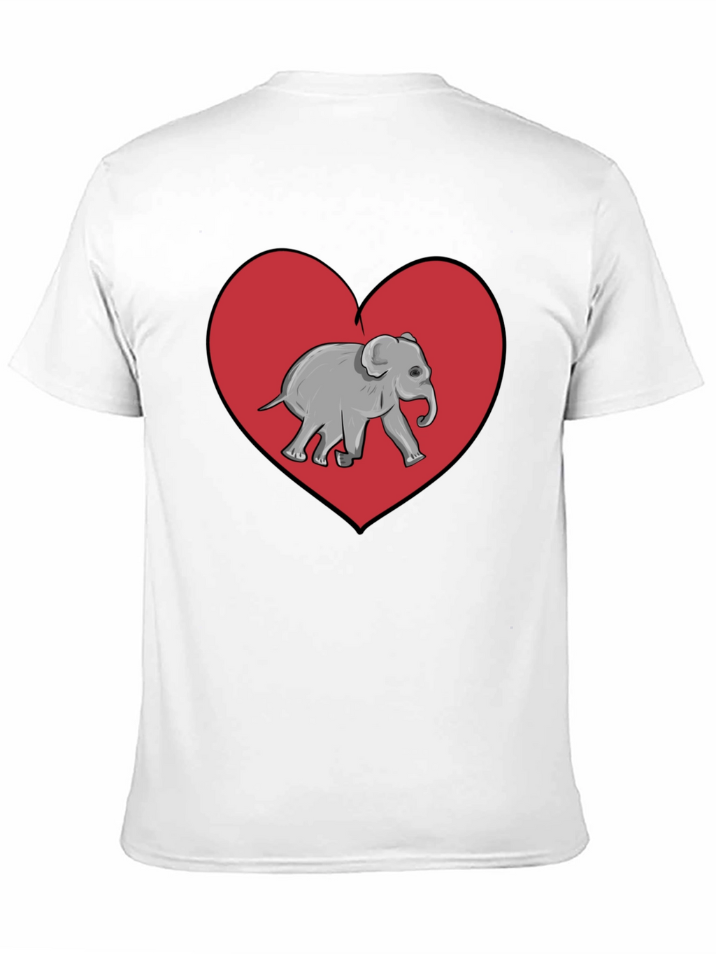 Elephant Heart Graphic Tee - Black