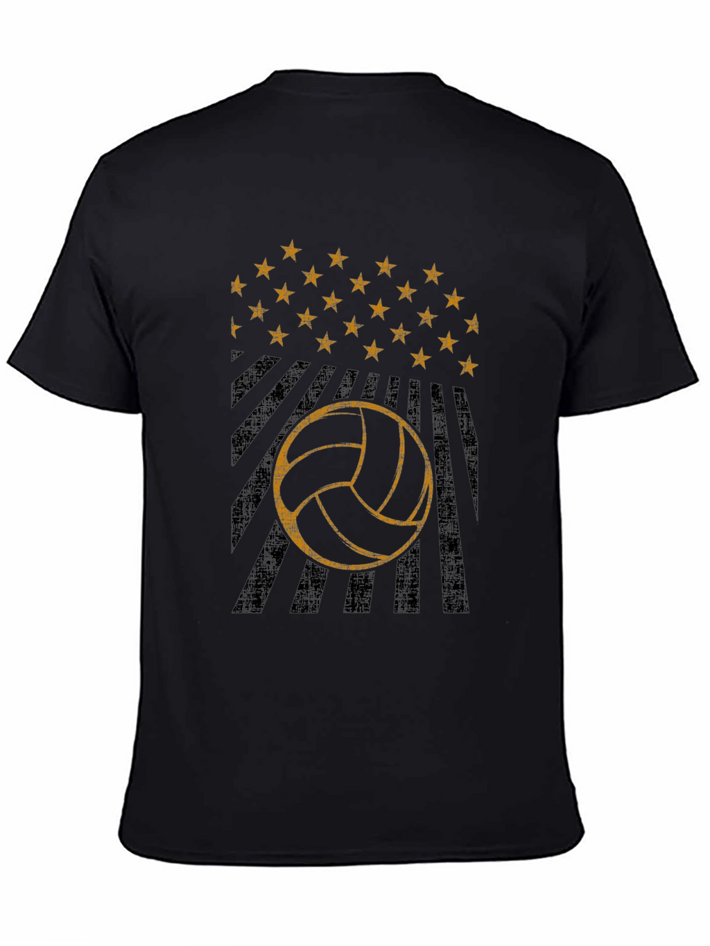 Volleyball Graphic Tee - Stars and Stripes Design