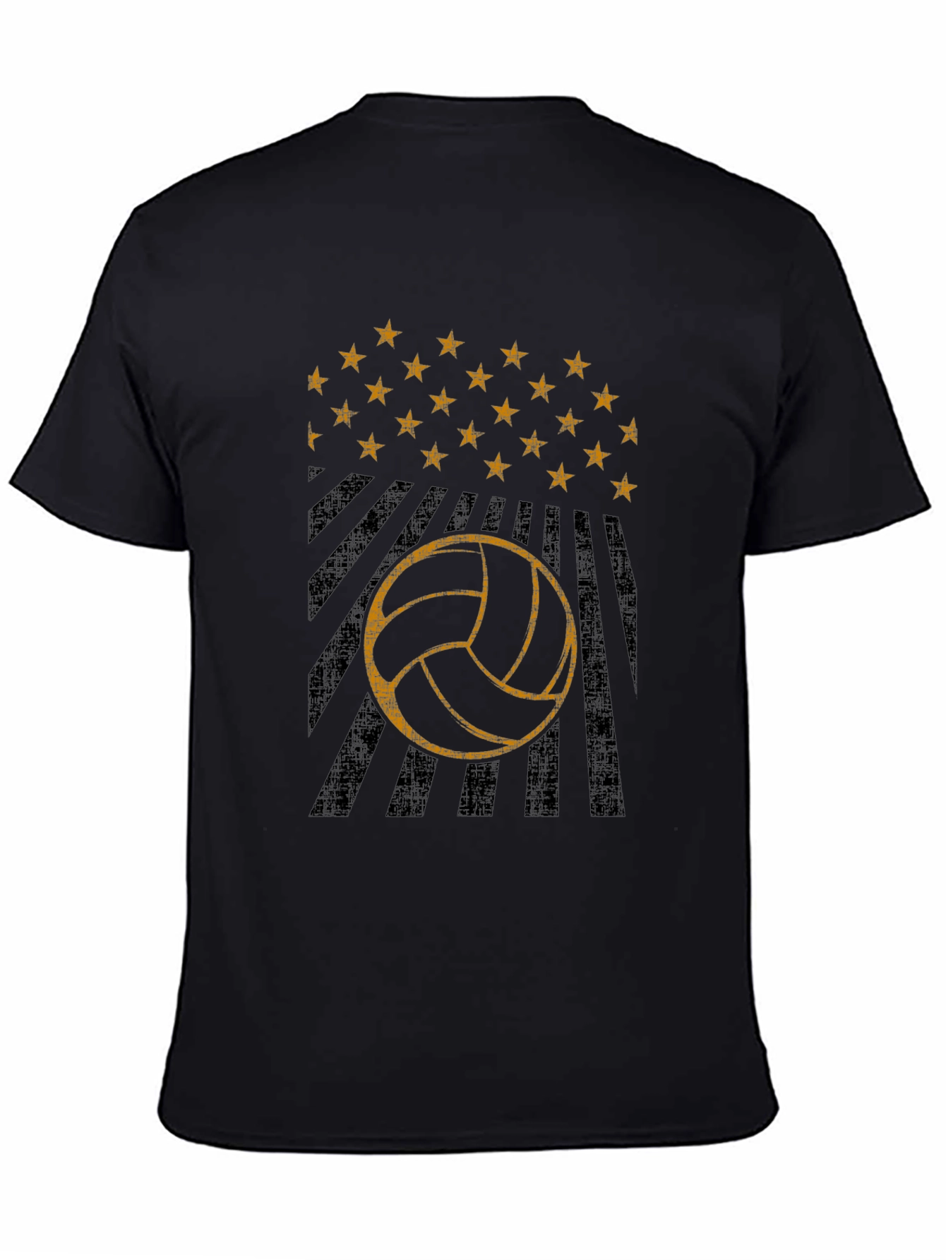Volleyball Graphic Tee - Stars and Stripes Design